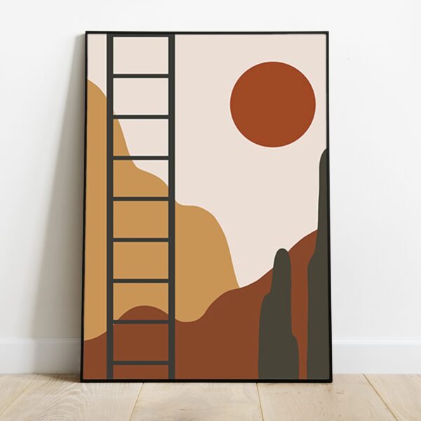 No Image Värviline maastik redeliga