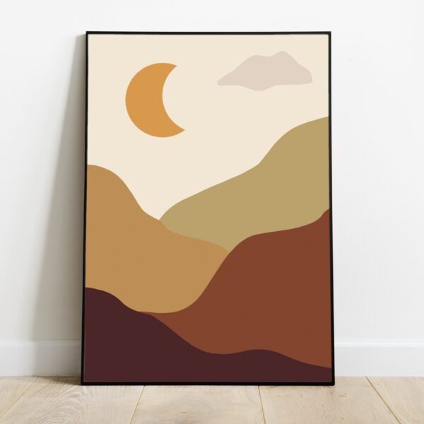 No Image Värviline maastik kuuvalgel