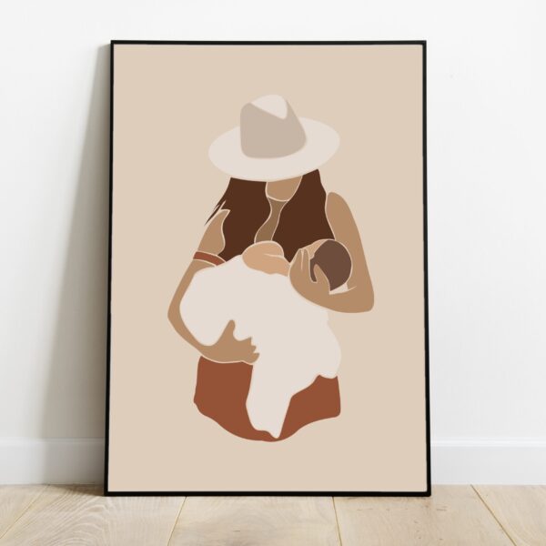 No Image Beežil taustal ema lapsega